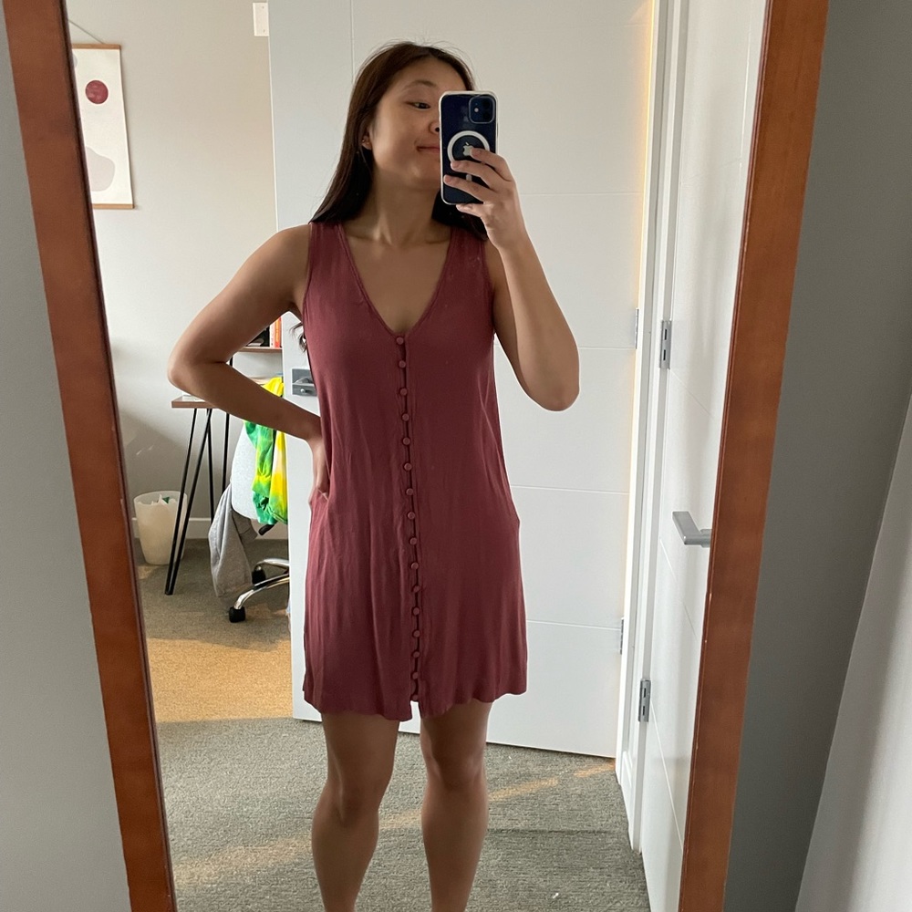 Sleeveless pink Madewell dress